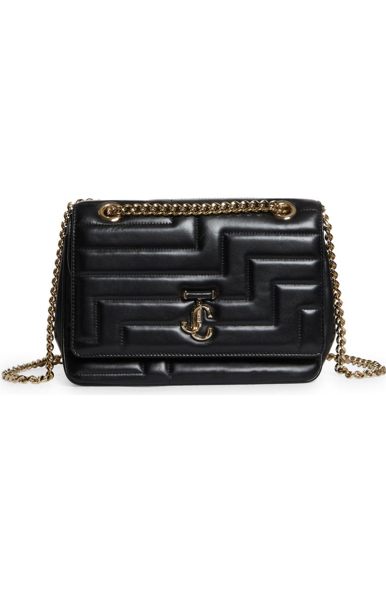 Jimmy Choo Avenue Quilted Leather Shoulder Bag, Main, color,