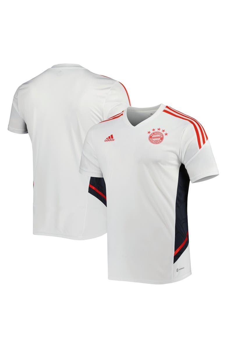 adidas Men's adidas White Bayern Munich Practice Training Jersey, Alternate, color,