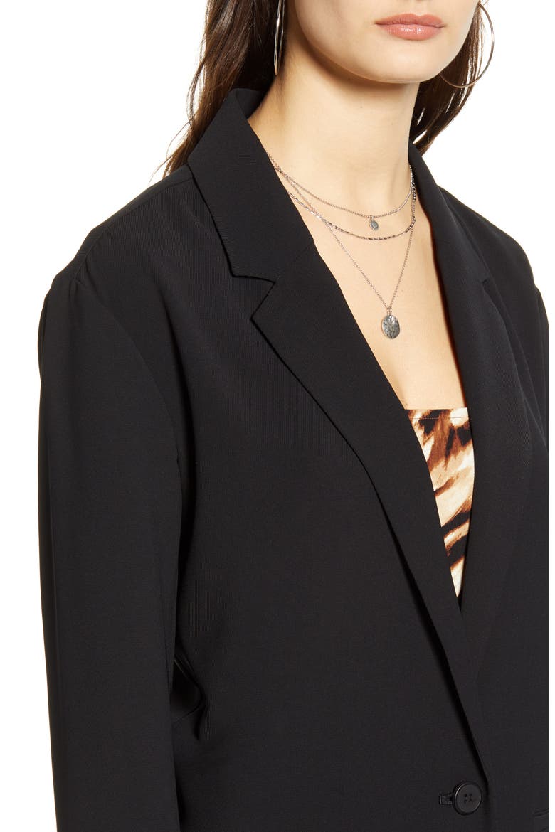 Boyfriend Blazer, Alternate, color, BLACK