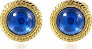 DEJI ENIOLA Serrated Wheat Ear Zircon Cufflinks