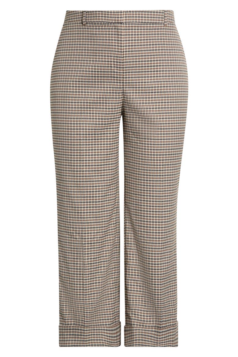 Houndstooth Cuffed Ankle Pants, Main, color, ANNE BLACK MULTI