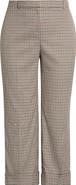 Anne Klein Houndstooth Cuffed Ankle Pants