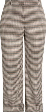 Anne Klein Houndstooth Cuffed Ankle Pants