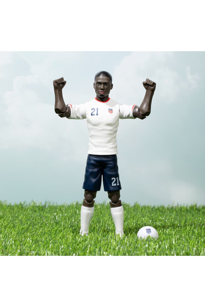 SOCKERS USMNT Tim Weah 8" Collectible Soccer Action Figure, Alternate, color, White