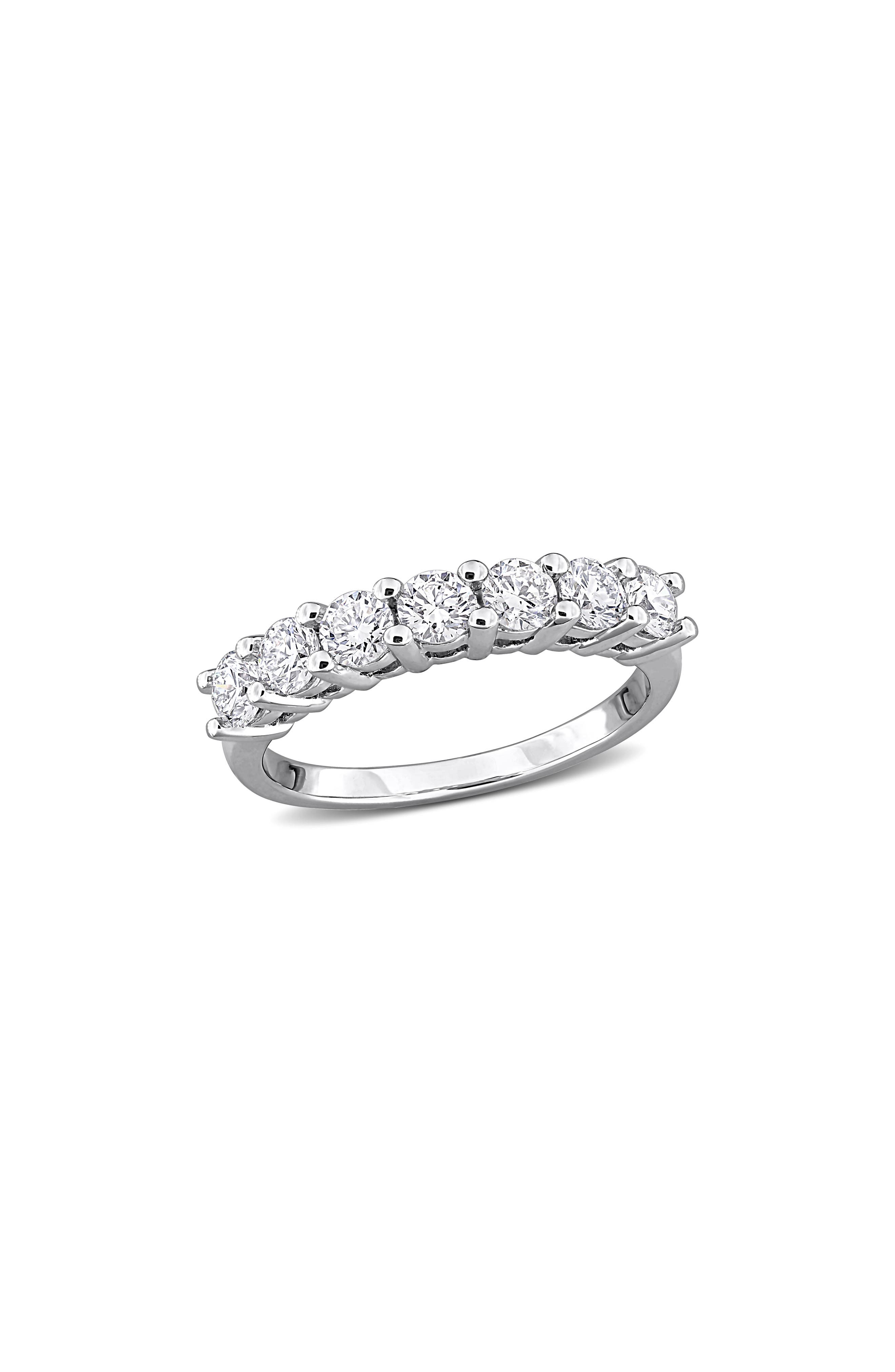 Created Forever Sterling Silver Lab Grown Diamond Anniversary Band Ring