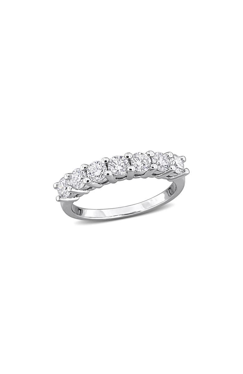 Created Forever Sterling Silver Lab Grown Diamond Anniversary Band Ring, Main, color, Silver