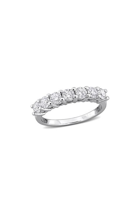 Sterling Silver Lab Grown Diamond Anniversary Band Ring