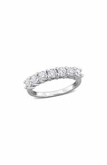 Created Forever Sterling Silver Lab Grown Diamond Anniversary Band Ring