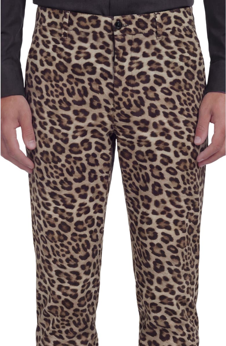 Lords of Harlech Leopard Mens Tailored Pant, Alternate, color, Leopard Brown