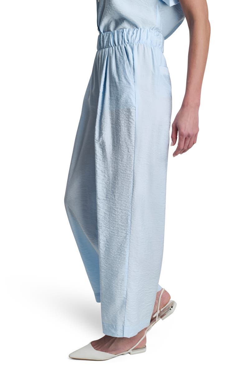 Rumpled Voile Pull-On Pants, Alternate, color, LIGHT BLUE