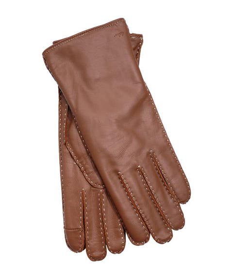 Stitch Detail Leather Glove