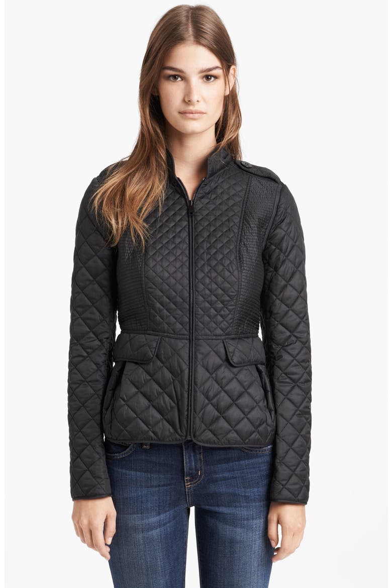 Quilted Jacket, Main, color, BLACK