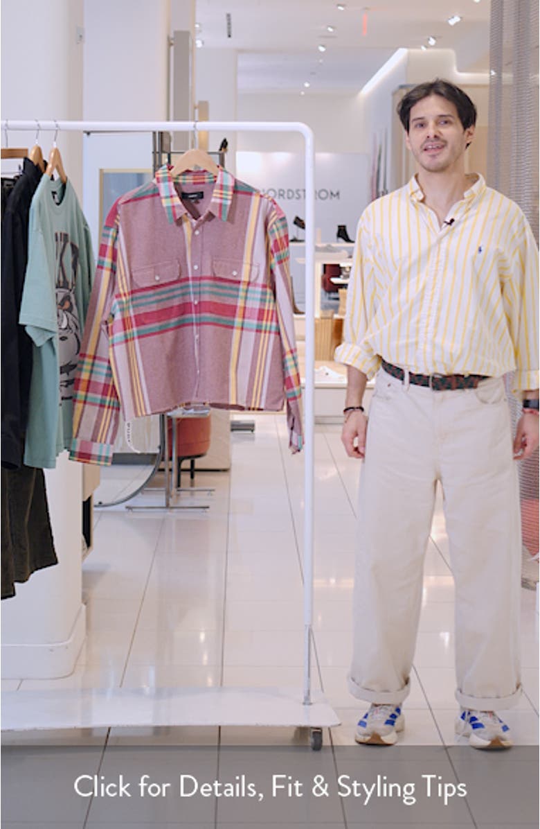 Plaid Crop Snap-Up Shirt, sales video thumbnail