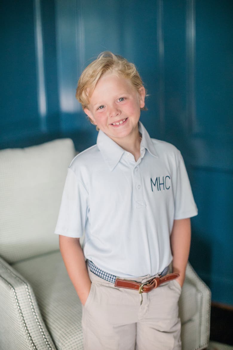 Griffin Boys' Polo Golf Shirt, Alternate, color, White