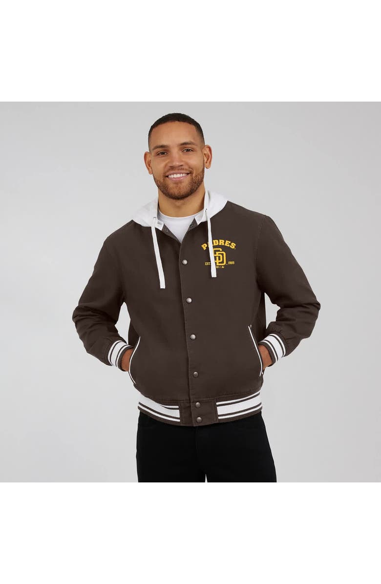 Darius Rucker Collection by Fanatics Men's Darius Rucker Collection by Fanatics Brown San Diego Padres Full-Snap Hooded Jacket, Alternate, color, Brown