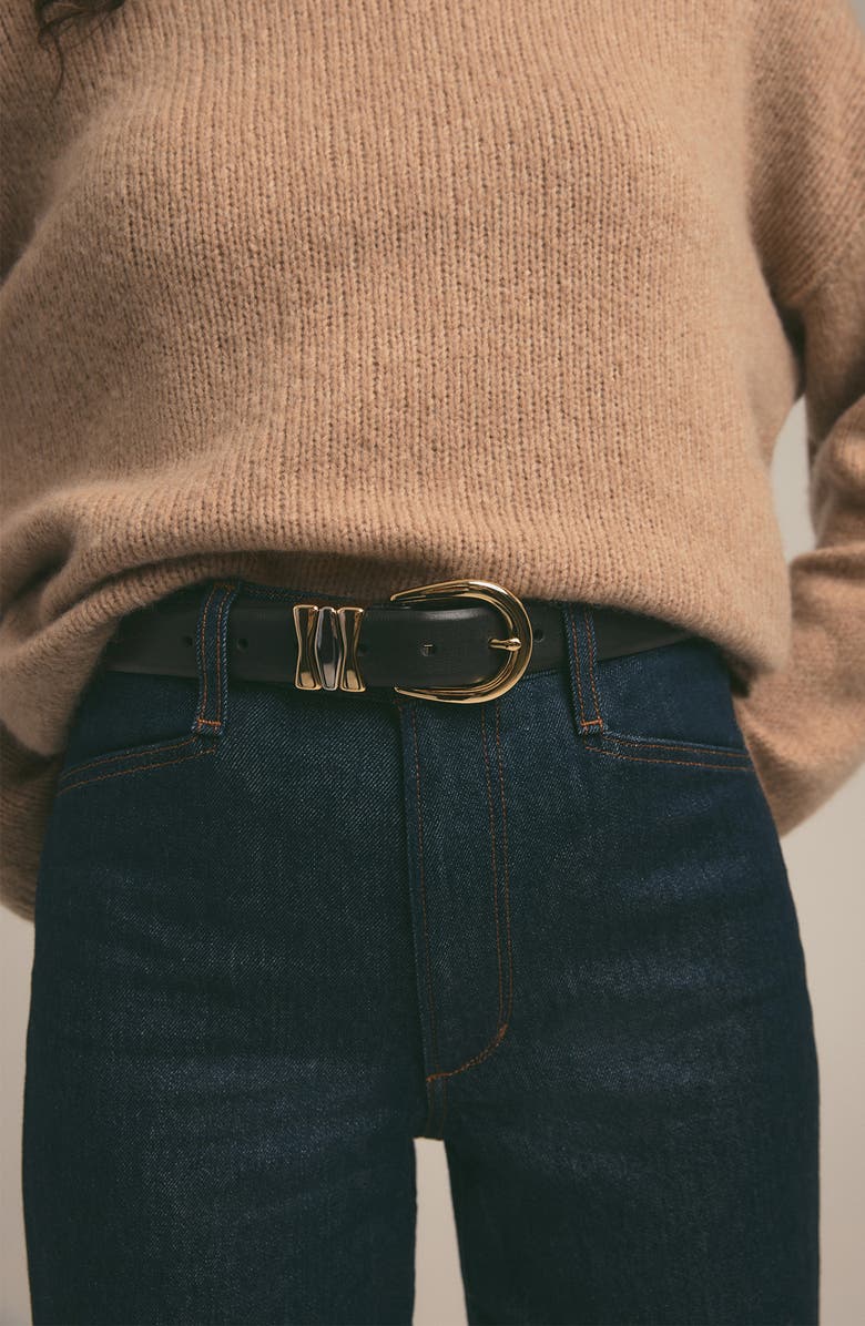 Favorite Daughter The William Split Decision Leather Belt, Alternate, color, Black