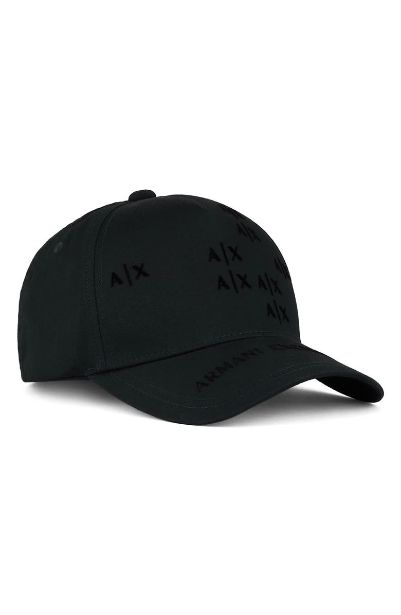 Armani Exchange Scattered Logo Baseball Cap, Main, color, 