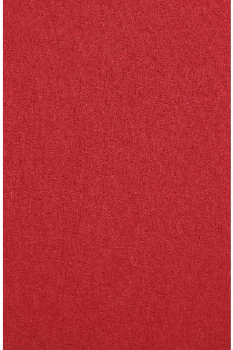 Cotton Percale Sheet Set, Alternate, color, RED