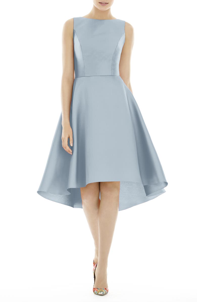 Alfred Sung High/Low Cocktail Dress, Alternate, color, Mist