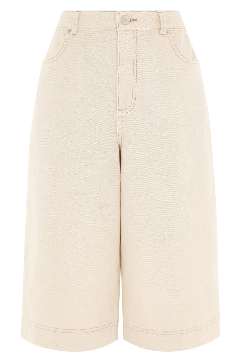 Victoria Denim Shorts, Alternate, color, ECRU