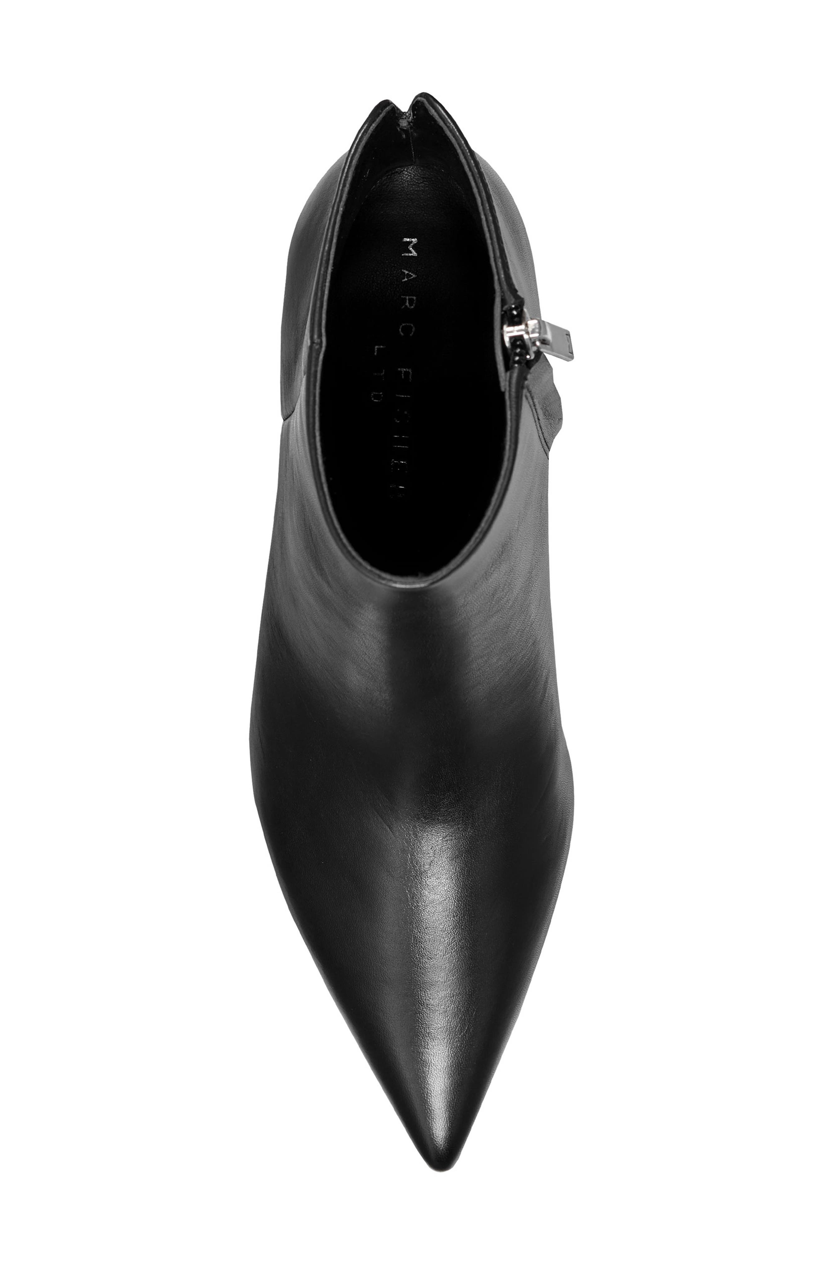 Marc Fisher LTD Mavey Pointed Toe Bootie, Alternate, color, Black Leather