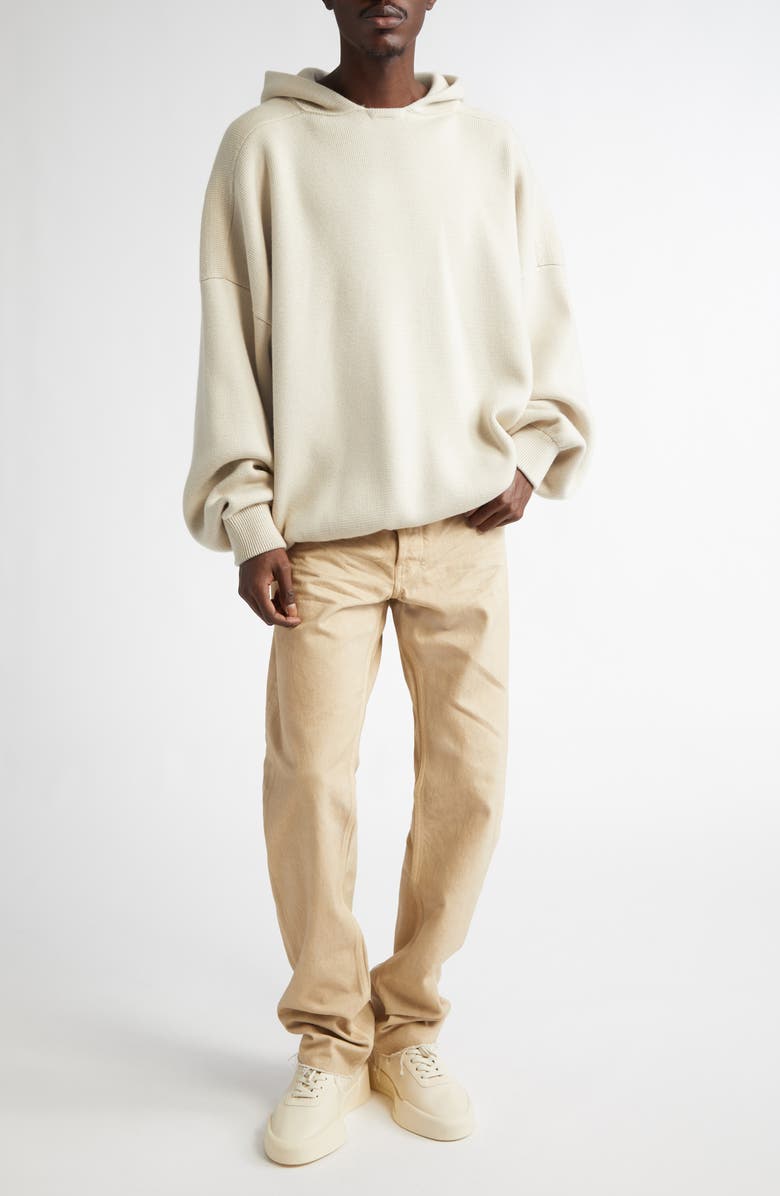 Fear of God Virgin Wool Sweater Hoodie, Alternate, color, Curry