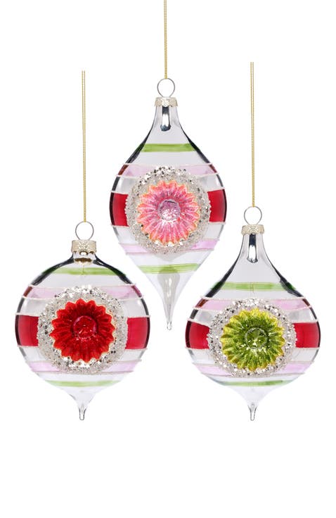 Striped Reflectory Ornament, Box of 6