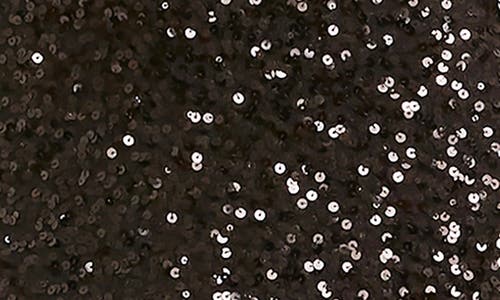 Dress The Population Kenzie Sequin Short Sleeve Mermaid Gown In Black