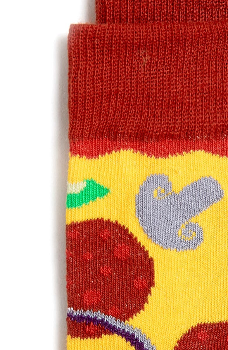 Topman Pizza Pattern Socks, Alternate, color, 
