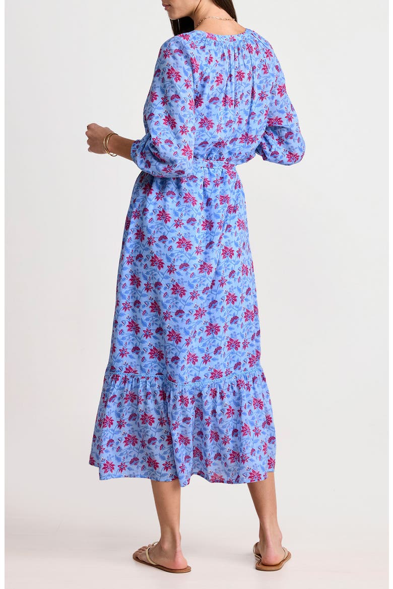 good witch floral long sleeve midi dress Erdem Women's Floral Gathered Midi-Dress - Dutch Flower Painting Midnight