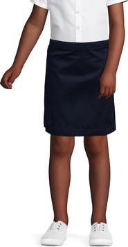 Lands' End School Uniform Girls Slim Blend Chino Skort Above Knee