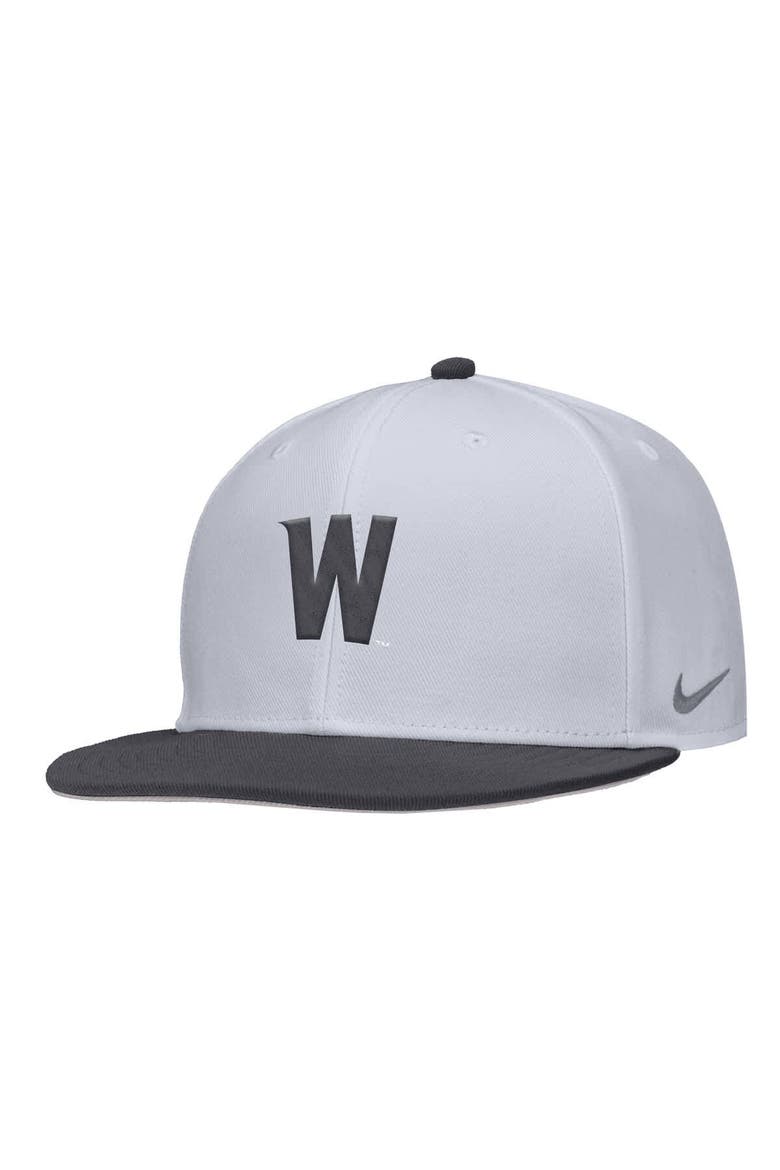Men's Nike White Washington State Cougars On-Field Baseball Performance Fitted Hat, Alternate, color, White