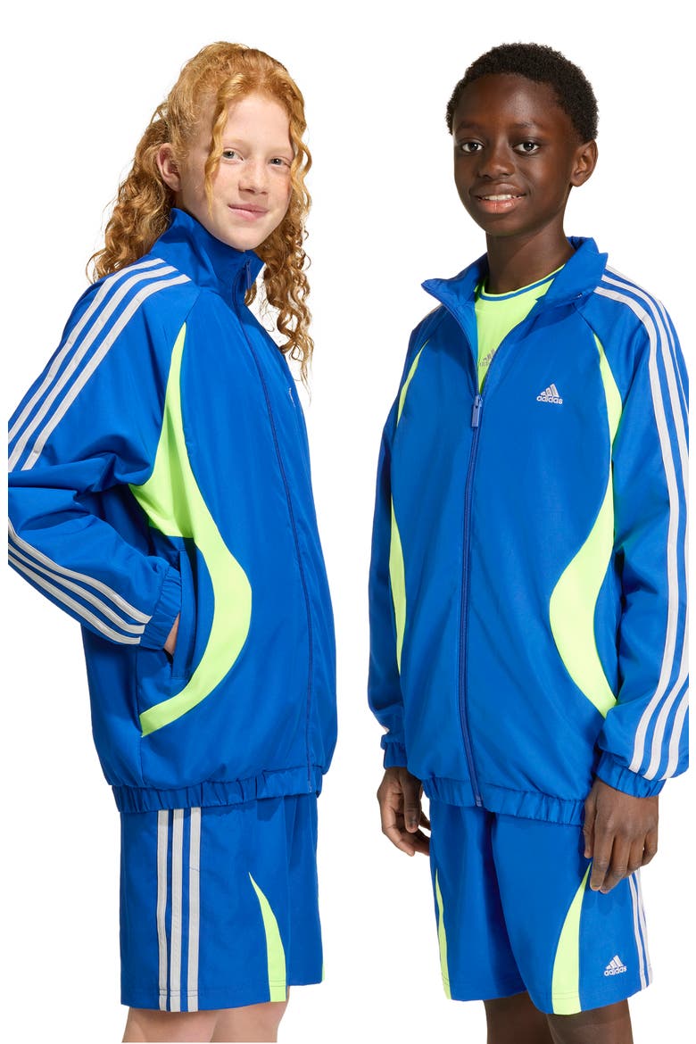 Kids' Teamgeist Loose Fit Track Jacket, Alternate, color, ROYAL/ LUCID LEMON/ GREY