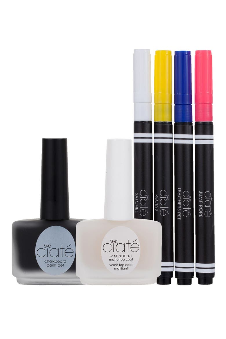 'Chalkboard' Manicure Set, Main, color, CHALKBOARD