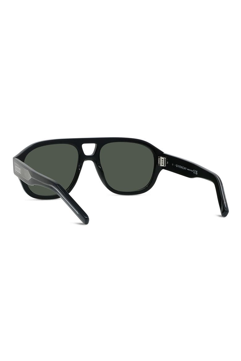 Day 55mm Gradient Pilot Sunglasses, Alternate, color, SHINY BLACK / GREEN