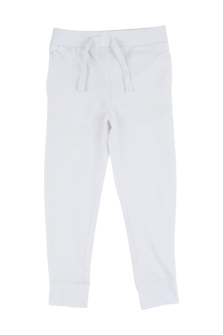 Kids 100% Cotton Lightweight Jogger Pants, Main, color, COTTON WHITE
