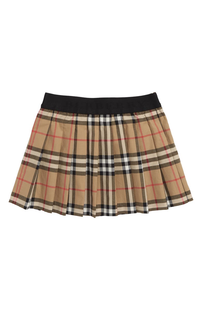 Burberry Mini Pansie Check Skirt, Main, color, 