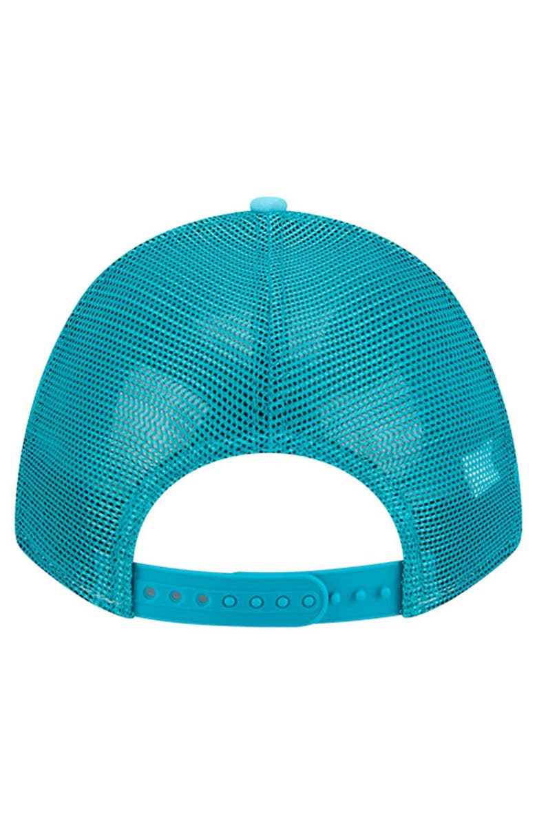 New Era Men's New Era Aqua Miami Dolphins Gas Station 9FORTY A-Frame M-Crown Adjustable Trucker Hat, Alternate, color, Aqua