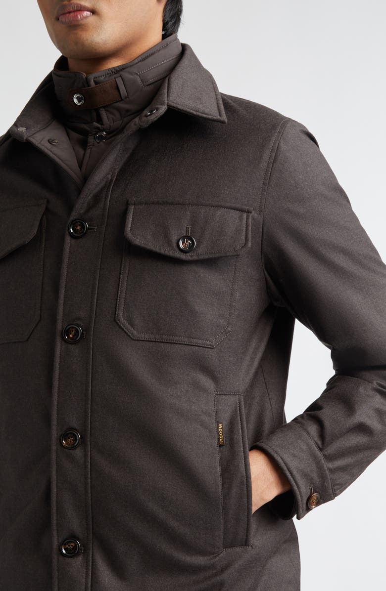 MooRER Duino Waterproof Virgin Wool & Cashmere Jacket, Alternate, color, Brown