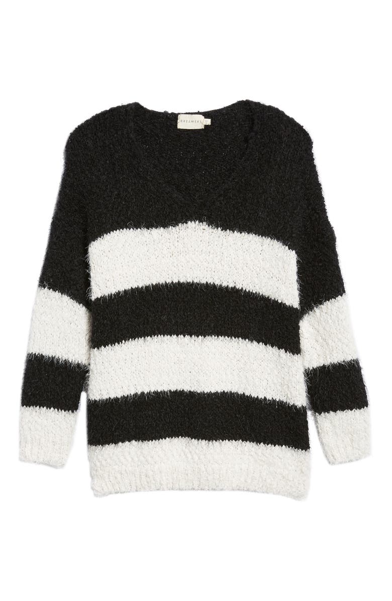 Dreamers by Debut Eyelash Chenille Stripe Sweater, Alternate, color,
