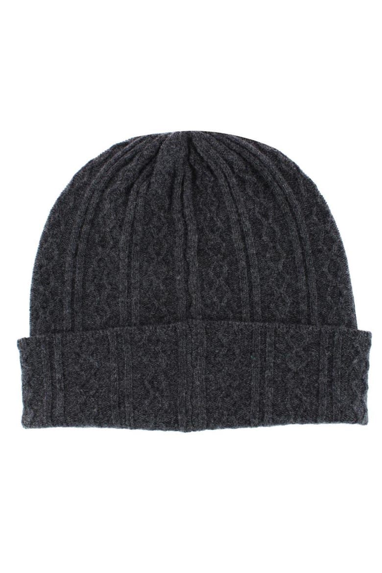 The Windsor Merino Wool Cable Knit Beanie, Main, color, Grey