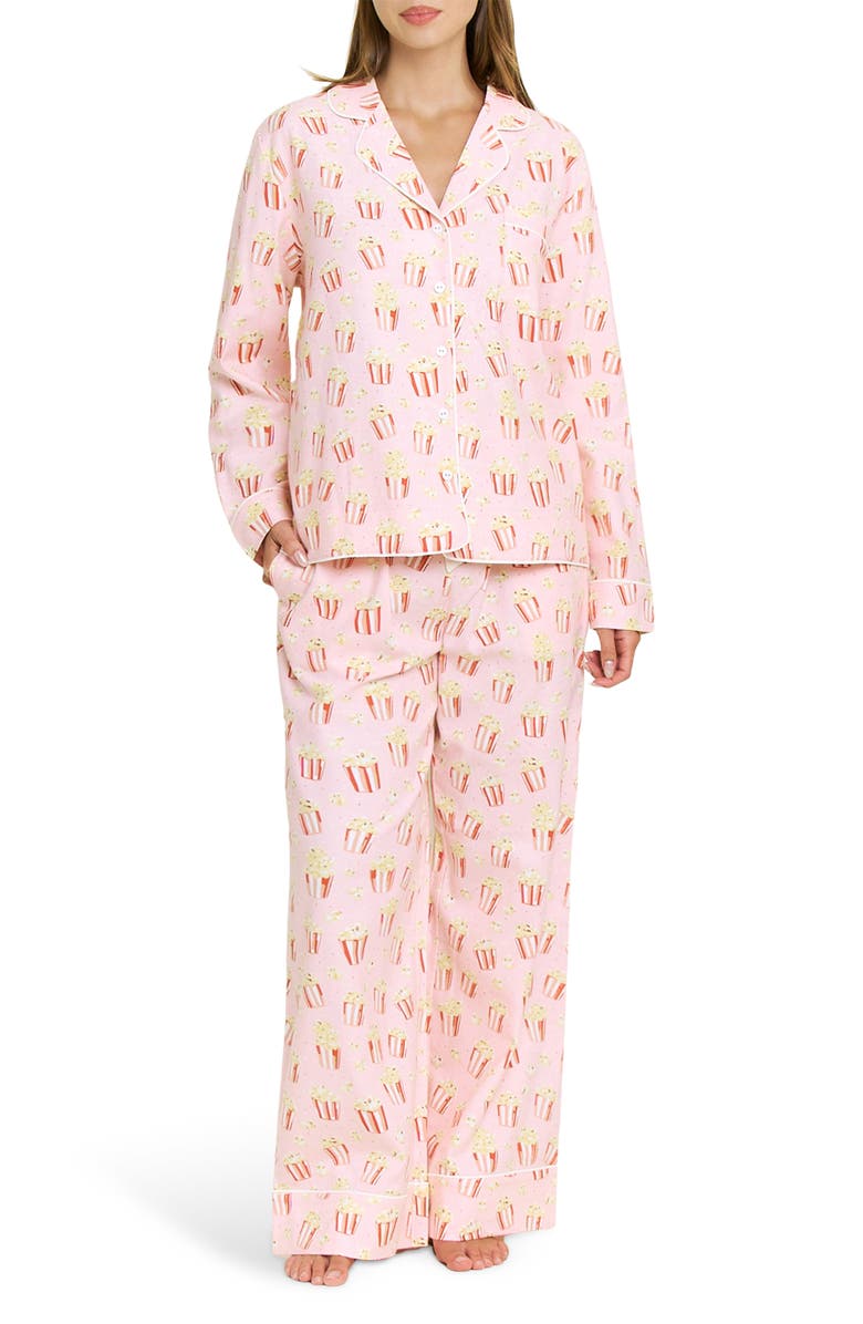 Honeydew Snooze Mode Long Pajamas, Main, color, Ballet Pink/ Popcorn