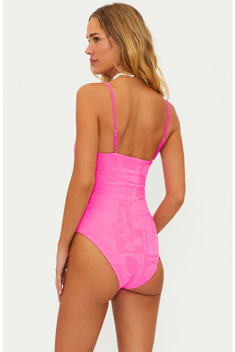 Athena One-Piece Swimsuit, Alternate, color, STRAWBERRY