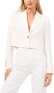 Vince Camuto Washed Twill Crop Blazer