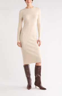 NORDSTROM RACK Long Sleeve Rib Sweater Dress