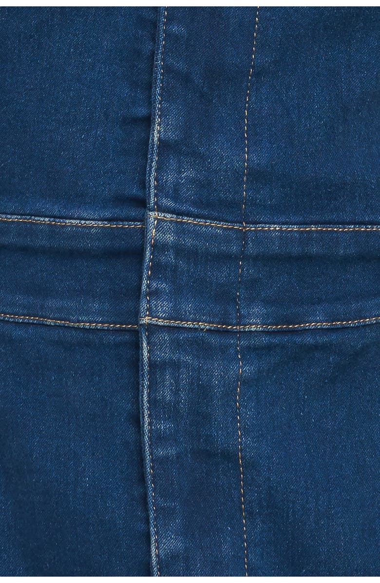 FLYING TOMATO Denim Midi Shirtdress, Alternate, color, Dark Indigo