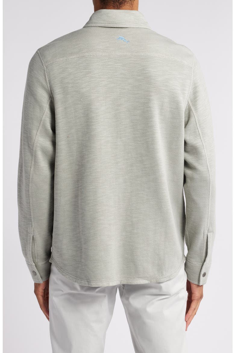 Trinidad Cotton Blend Mesh Snap-Up Shirt, Alternate, color, SMOKE GREY