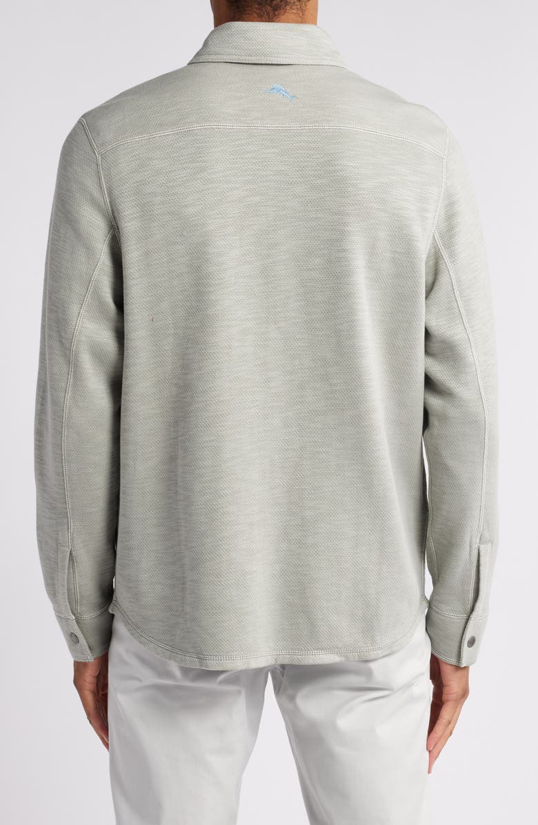 Tommy Bahama Trinidad Cotton Blend Mesh Snap-Up Shirt, Alternate, color, Smoke Grey