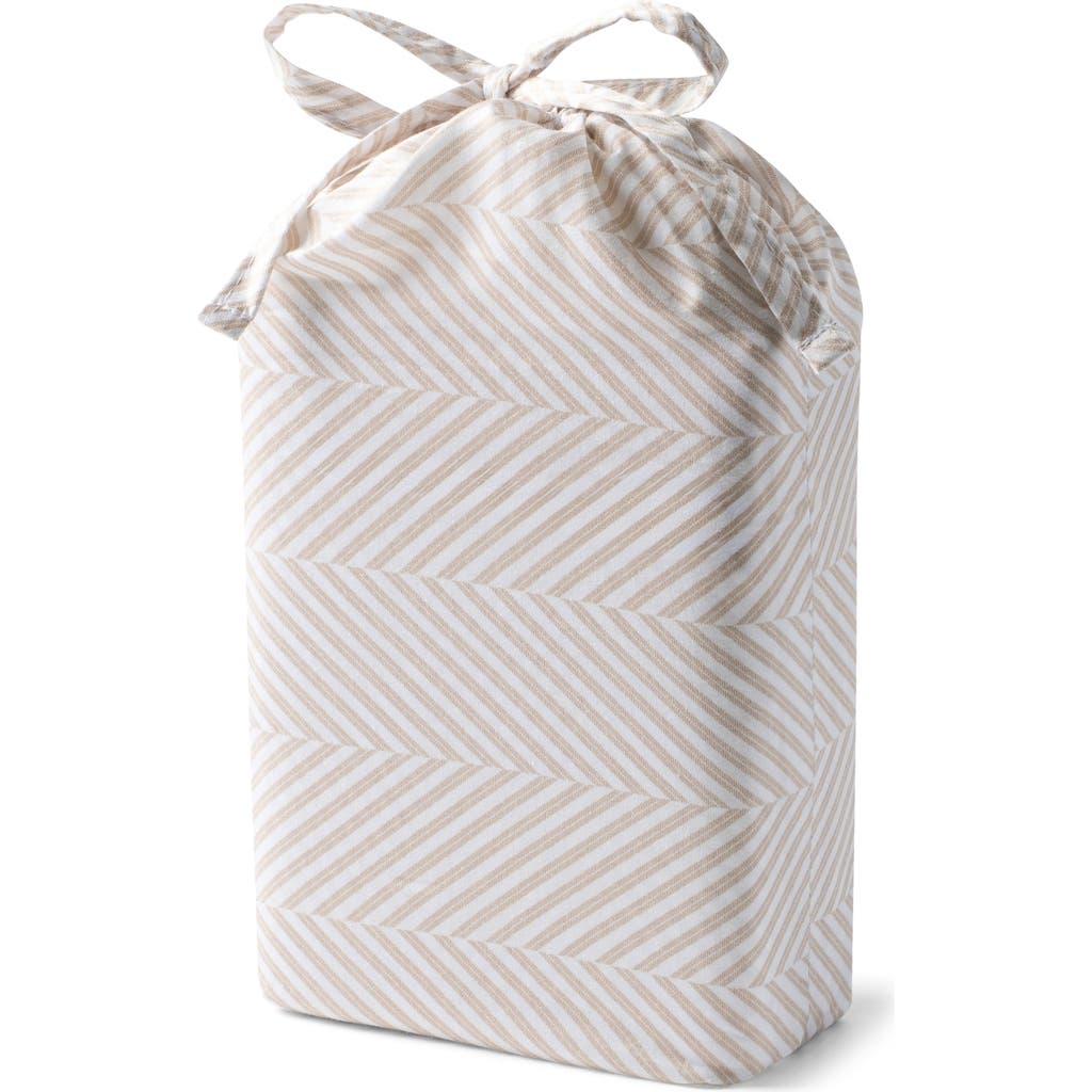 Domani Home Cotton Sateen Crib Sheet Set In Leze Taupe