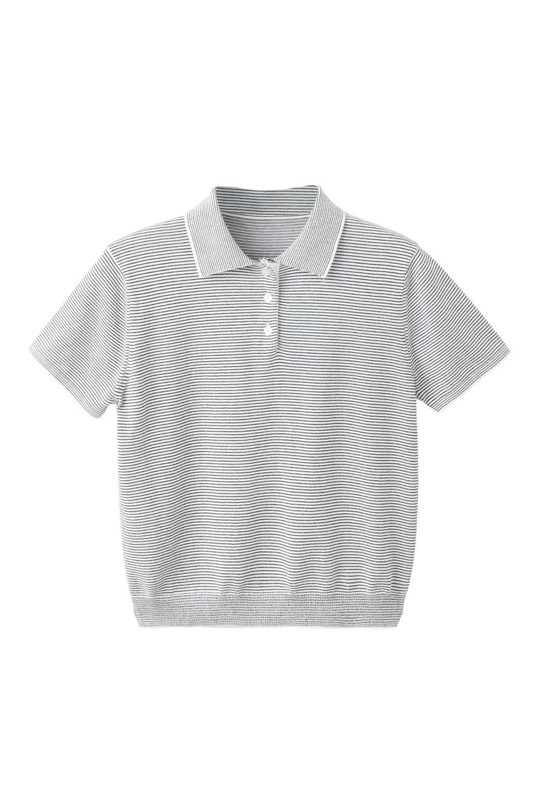 Stripe Polo Sweater, Alternate, color, NAVY
